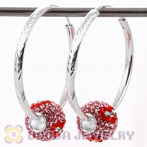 Dia 35mm Sterling Silver Hoop Earring European Beads Compatible