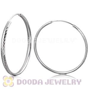 Dia 45mm Sterling Silver Hoop Earring European Beads Compatible