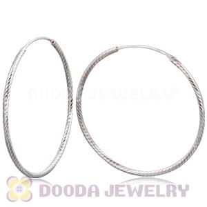 Dia 45mm Sterling Silver Hoop Earring European Beads Compatible