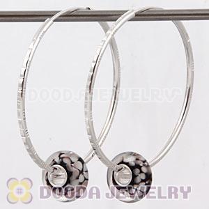 Dia 45mm Sterling Silver Hoop Earring European Beads Compatible