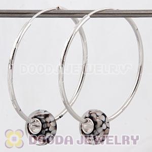 Dia 45mm Sterling Silver Hoop Earring European Beads Compatible
