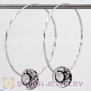 Dia 45mm Sterling Silver Hoop Earring European Beads Compatible