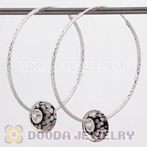 Dia 45mm Sterling Silver Hoop Earring European Beads Compatible