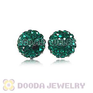 Cheap Price 8mm Handmade Pave Green Crystal Beads Wholesale 