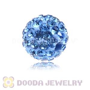 Cheap Price 8mm Handmade Pave Blue Crystal Beads Wholesale 