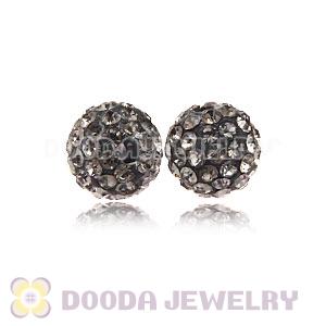 Cheap Price 8mm Handmade Pave Grey Crystal Beads Wholesale 