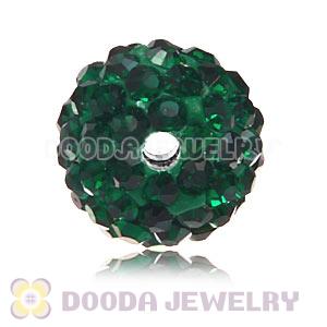 Cheap Price 10mm Green Handmade Pave Crystal Beads Wholesale 