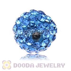 Cheap Price 10mm Blue Handmade Pave Crystal Beads Wholesale 