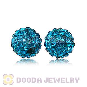 Cheap Price 10mm Blue Handmade Pave Crystal Beads Wholesale 