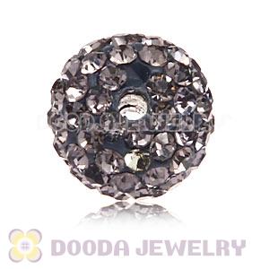 Cheap Price 10mm Grey Handmade Pave Crystal Beads Wholesale 