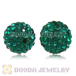 Cheap Price 12mm Handmade Pave Green Crystal Beads Wholesale 
