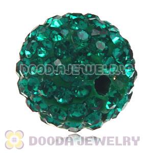 Cheap Price 12mm Handmade Pave Green Crystal Beads Wholesale 
