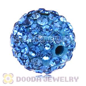 Cheap Price 12mm Handmade Pave Blue Crystal Beads Wholesale 