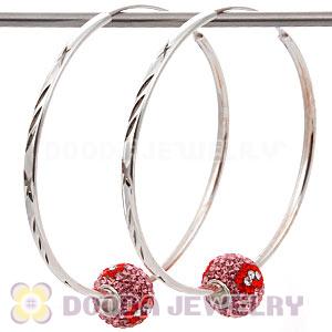 Dia 55mm Sterling Silver Hoop Earring European Beads Compatible