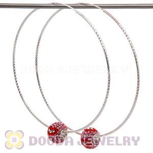Dia 75mm Sterling Silver Hoop Earring European Beads Compatible