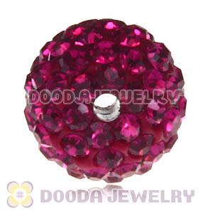 Cheap Price 12mm Handmade Pave Fushia Crystal Beads Wholesale 