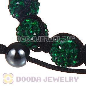 Wholesale On Sale Handmade Pave Green Crystal TresorBeads Bracelets