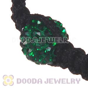 Wholesale On Sale Handmade Pave Green Crystal Macrame Bracelets