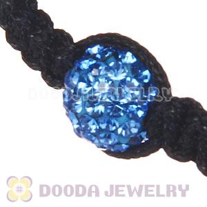 Wholesale On Sale Handmade Pave Blue Crystal Macrame Bracelets