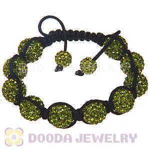 Wholesale On Sale Handmade Pave Olivine Crystal TresorBeads Bracelets