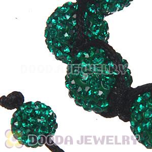 Wholesale On Sale Handmade Pave Green Crystal TresorBeads Bracelets