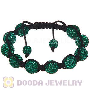 Wholesale On Sale Handmade Pave Green Crystal TresorBeads Bracelets