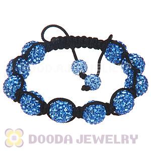Wholesale On Sale Handmade Pave Blue Crystal TresorBeads Bracelets