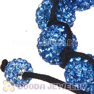 Wholesale On Sale Handmade Pave Blue Crystal TresorBeads Bracelets