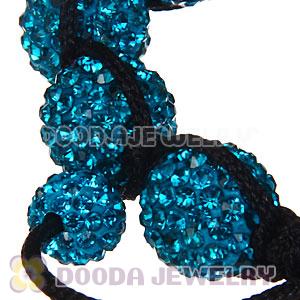 Wholesale On Sale Handmade Pave Blue Crystal TresorBeads Bracelets