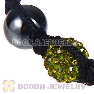 Wholesale On Sale Handmade Pave Olivine Crystal Macrame Bracelets