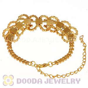 Gold Plated Alloy Crystal Bracelets Chain Wholesale With Lobster Clasp