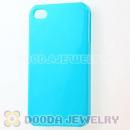 Cyan Plastic Protective Back Cases For iPhone 4 4S Wholesale