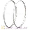 Dia 65mm Sterling Silver Hoop Earrings European Beads Compatible