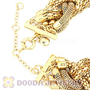 Fashion Gold Plated Chunky Braided Snake Chain Necklace Wholesale