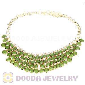 Green Chunky Multi Layers Bubble Bib Statement Necklace Wholesale