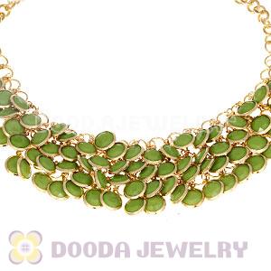 Green Chunky Multi Layers Bubble Bib Statement Necklace Wholesale