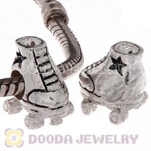 Silver Plated European Roller Skate Charm Bead Wholesale 