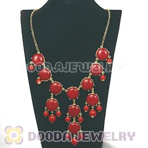 2012 New Fashion Claret Maroon Bubble Bib Necklaces Wholesale