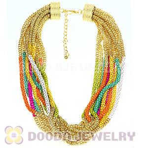 Punk Rock Multi Chains Chunky Choker Collar Necklaces Wholesale