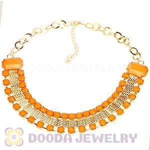 Chunky Gold Chain Resin Rhinestone Choker Collar Necklaces Wholesale