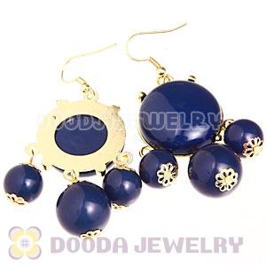 Fashion Gold Plated Drop Navy Bubble Earrings Wholesale
