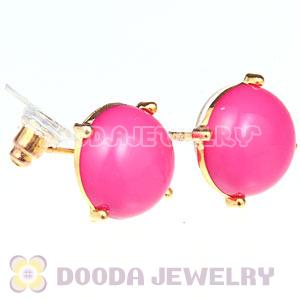 2012 Fashion Gold Plated Pink Bubble Stud Earrings Wholesale