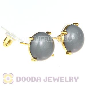 2012 Fashion Gold Plated Grey Bubble Stud Earrings Wholesale