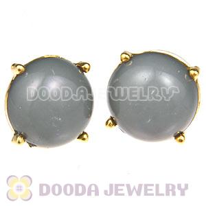 2012 Fashion Gold Plated Grey Bubble Stud Earrings Wholesale