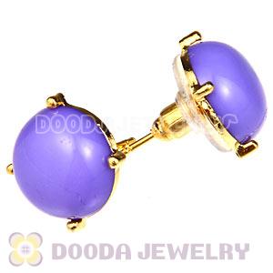 2012 Fashion Gold Plated Lavender Bubble Stud Earrings Wholesale