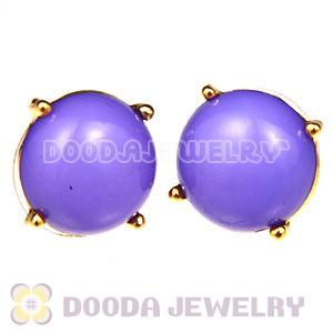 2012 Fashion Gold Plated Lavender Bubble Stud Earrings Wholesale
