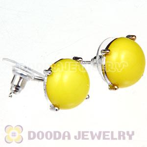 2012 Fashion Silver Plated Yellow Bubble Stud Earrings Wholesale