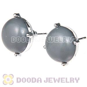 2012 Fashion Silver Plated Grey Bubble Stud Earrings Wholesale