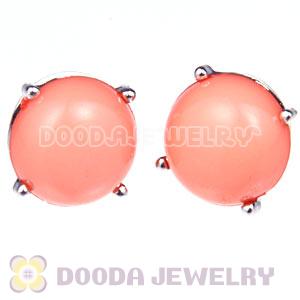 2012 Fashion Silver Plated Orange Bubble Stud Earrings Wholesale