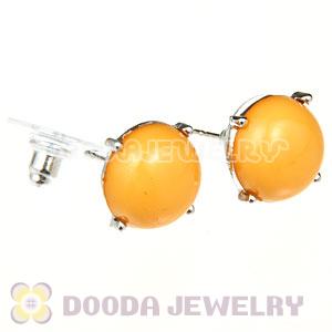 2012 Fashion Silver Plated Yellow Bubble Stud Earrings Wholesale